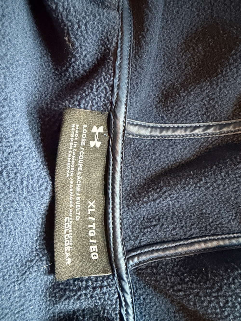 Under Armour Navy Hooded Jacket with Pink Zipper - Picture 2 of 5